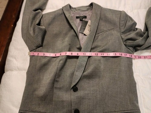 Ann Tayloy grauer Blazer 2 Knopf Größe 8 - Bild 5 von 8