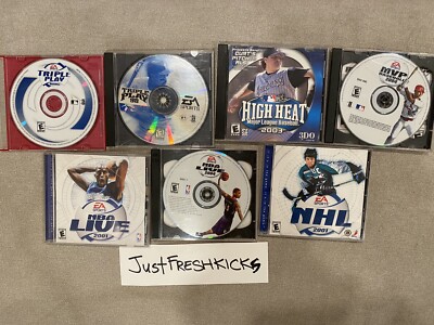 7 PC Games EA Sports Triple Play Baseball High Heat MVP 2004 NBA Live NHL Mint