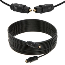 50FT TOSLINK Fiber Optic Optical Digital Audio Cable SPDIF Sound Bar Cord Gold 