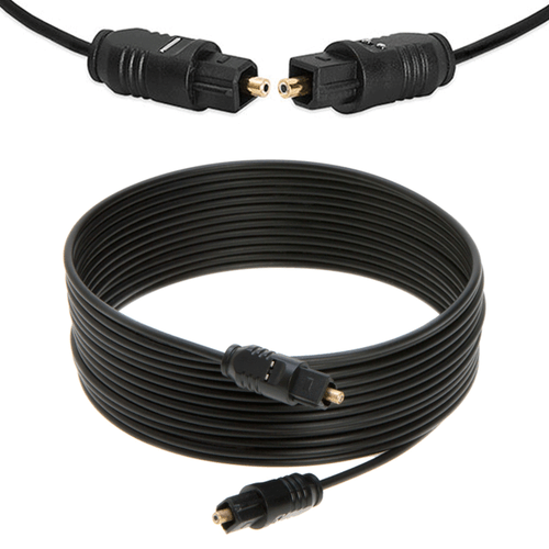 50FT TOSLINK Fiber Optic Optical Digital Audio Cable SPDIF Sound Bar Cord Gold  - Picture 1 of 3
