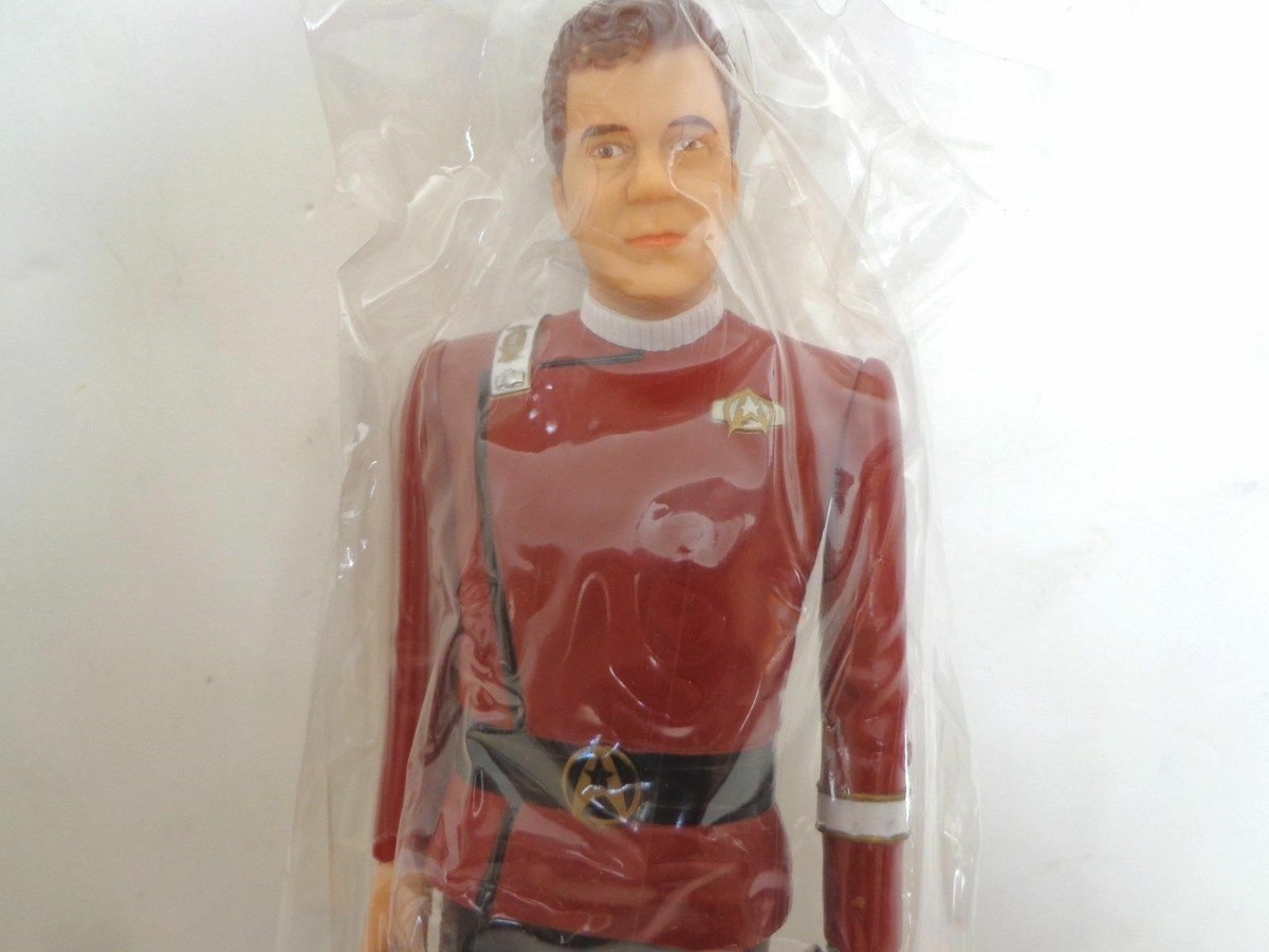 Collection Vintage Star Trek Années 90 : T-shirt Captain Kirk USS + Figurine Vinyle Et Jeu - Taille L
