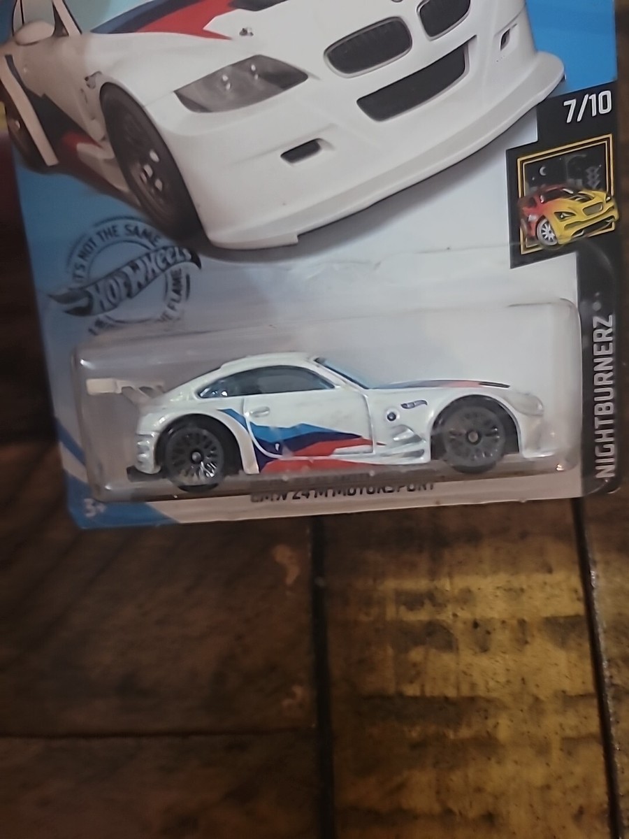 2020 Hot Wheels #172 Nighburnerz 7/10 BMW Z4 M MOTORSPORT White w