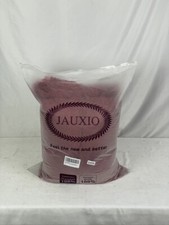 JAUXIO Queen Burgundy Faux Fur Duvet Cover