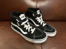 VANS Sk8-Hi Black  White Sneakers Shoes Youth 5.0 Great Condition 