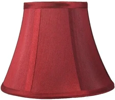 Softback Bell Lampshade, Faux Silk, 5"x 9"x 7",  Spider-Fitter, Many colors