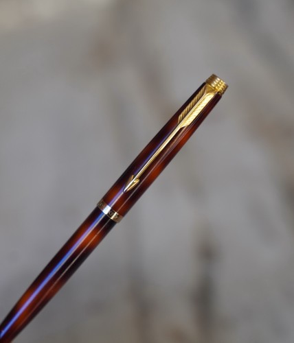 Very Beautiful Parker 75 Ballpoint Pen Agate Lacquer Finish & 18K Gold - Rare - 第 6/9 張圖片