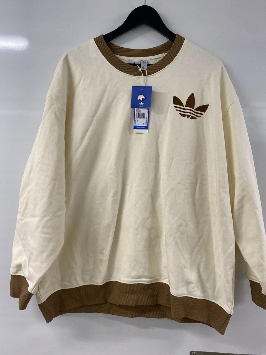 Adidas Adicolor Heritage Now Sweatshirt Women s Sport Gym Tee Cream White IB2040 eBay