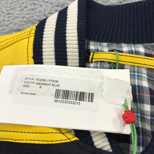 Kenzo Jacket Uomo Piccolo Bomber Jacket Pelle Tigre Varsity Jacket Giallo Univer - Foto 6 di 17