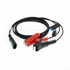 12V External Battery Power Supply Cable Alligator Clips for Trimble Topcon Leica