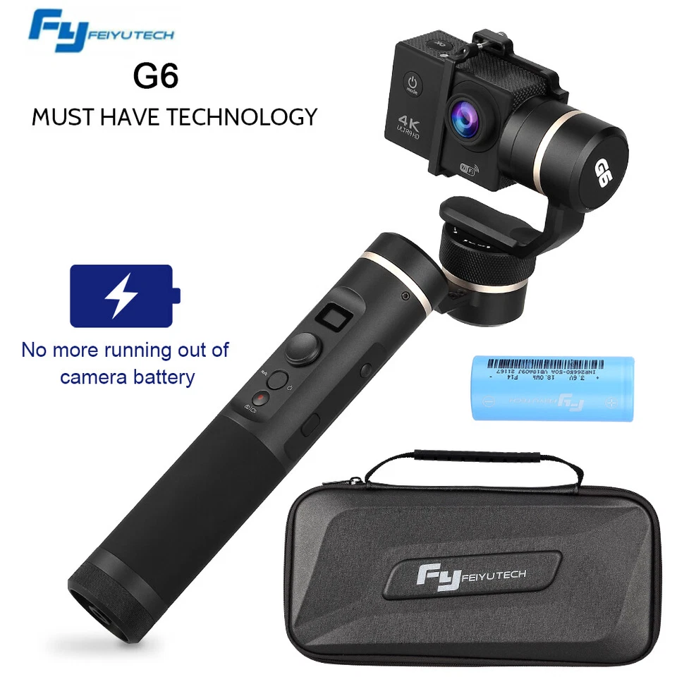 Feiyu G6 3-Axis Wifi Gimbal Stabilizer for GoPro Hero 7 6 5 4 Action Camera - Image 4 of 4
