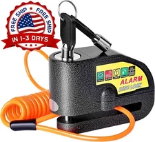 Candado Para Bicicleta Moto Motocicleta 7mm Lock Pin Con Alarma Bloqueo de Disco