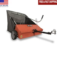 44-In Lawn Sweeper Heavy Duty Foldable Leaf Grass Collector Rust-Resistant New