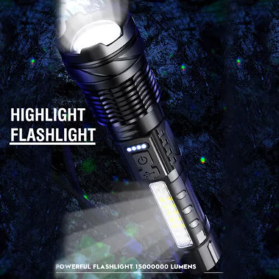 12000000 Lumen Taschenlampe LED 5000 Meter·Taktisches Fackel Arbeitslicht USB DE