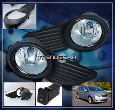 For 2011-2017 Toyota Sienna Van Bumper Driving Chrome Fog Light Lampswitchbulb