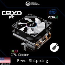 NEW Cryo-PC CPU Cooler Fan Heatsink with Quad Heatpipe and 90mm Fan 3-pin