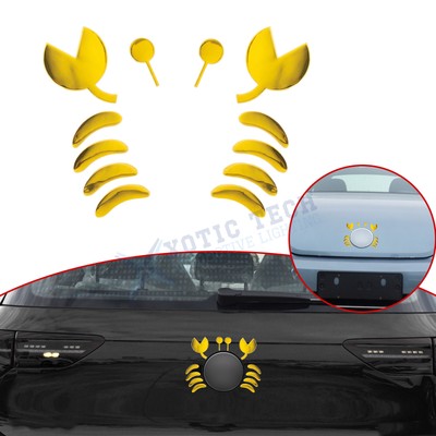 Vinyl Car Emblem Stickers Decal 3D Cute Crab Style Decorative Auto Rear Logo 1PC