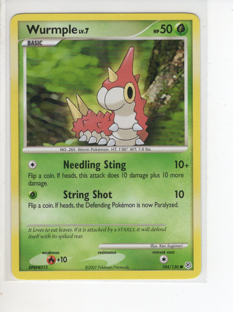 WURMPLE DIAMOND & PEARL BASE POKEMON CARD 104/130 LP