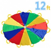 Parachute 12 Foot For Kids Parachute With 12 Handles For 8 12 Kids Tent Play Parachute 12 Foot For Kids Parachute With 12 Handles For 8 12 Kids Tent Play