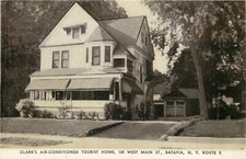1930s Batavia New York Clark's Airconditioned Tourist Home Postcard 24-10151