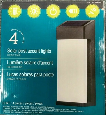 NATURALLY SOLAR POST ACCENT LIGHT 4PK BRONZE FREE SHIPPING ... NATURALLY SOLAR POST ACCENT LIGHT 4PK BRONZE FREE SHIPPING ...