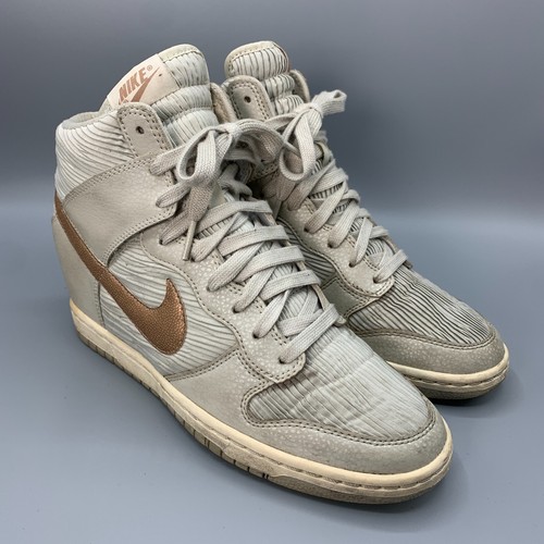 Nike Dunk Sky Hi Wedge Boots UK7 Womens Grey Bekett Trainer Sneaker Y2K - Picture 8 of 19