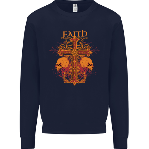 Faith Demonic Skulls Gothic Heavy Metal Herren Sweatshirt Pullover - Bild 3 von 29