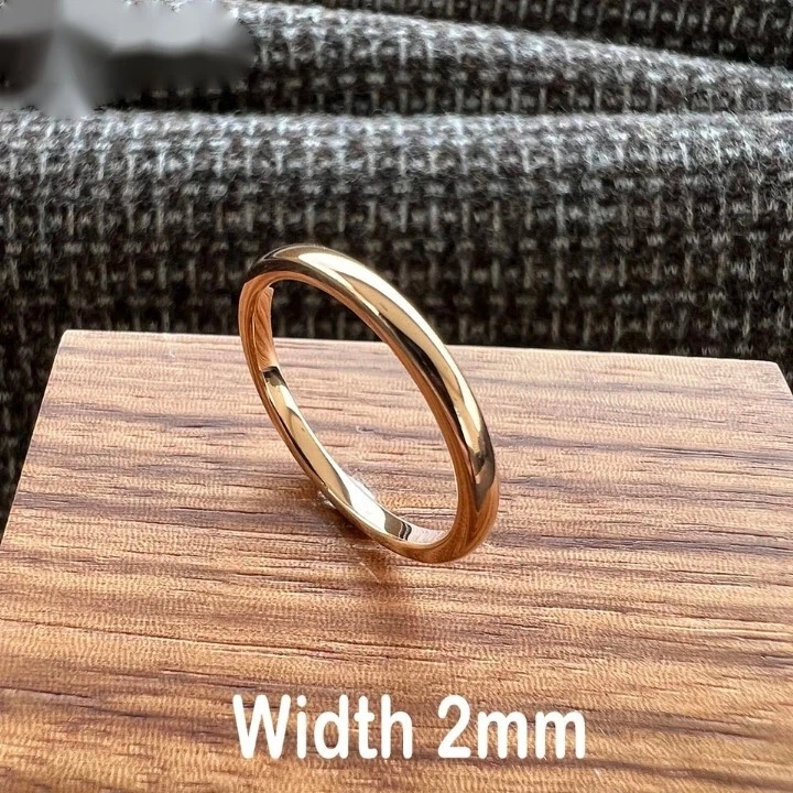 Anillo de carburo de tungsteno pulido cúpula de 2/3/4 mm banda de anillo de ajuste cómodo para hombres mujeres Foto 2 de 4