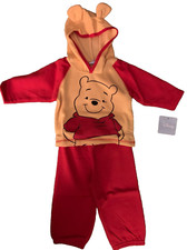 NWT Vtg Disney Winnie the Pooh Hooded 2- Piece Costume Outfit 12 Mo pic on back