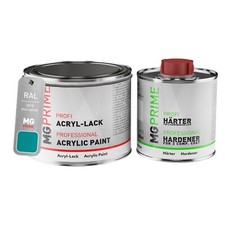RAL 5018 Bleu turquoise Peinture acrylique mat satinée Pot 0,75 litre durcisseur