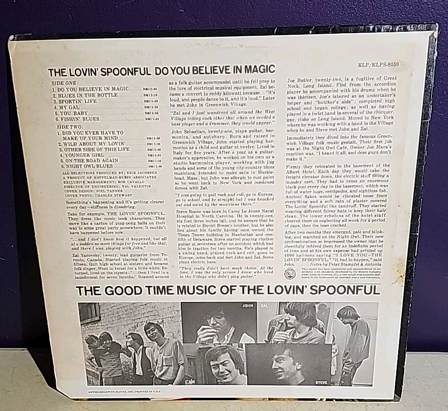 The Lovin' Spoonful DO YOU BELIEVE IN MAGIC Kama Sutra KLP