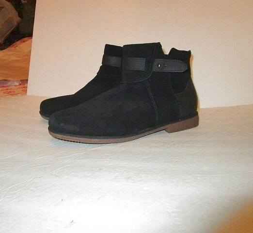 Bearpaw SUEDE Solstice Size 10 BOOT Ankle WOOL Lined INSULATED Winter SIDE ZIP