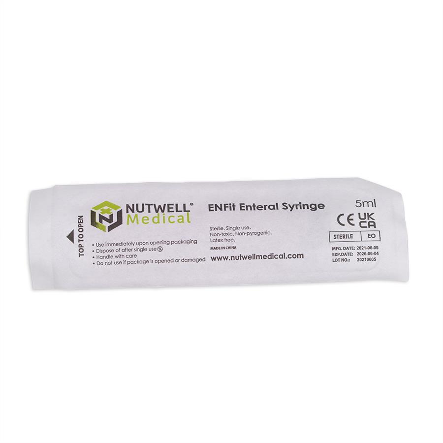 Nutwell ENFit Enteral Syringe 5ml, Single use ,Sterile ,Pack of 100 eBay