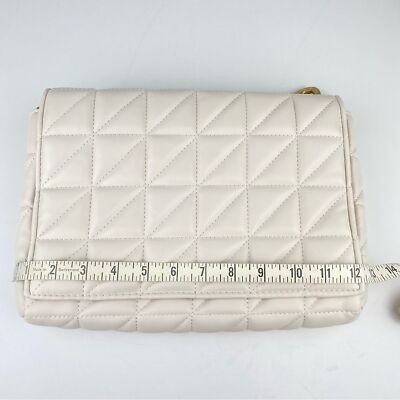 ZARA Off white quilted shoulder bag with chain | eBay ZARA Off white quilted shoulder bag with chain | eBay