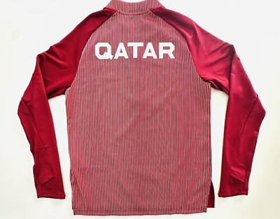 Size M - Nike Pro Elite Team Qatar Jacket Red White Track & Field