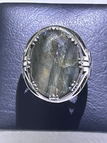 Rare Men's silver 925 Ring Genuine Yemen agate Aqeeq عقيق يمني حجر الطاووس مترش - Picture 2 of 16