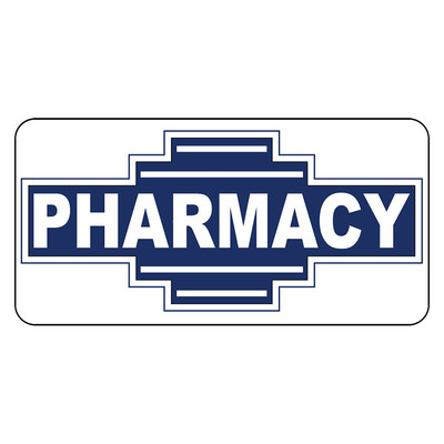 Pharmacy Black Retro Vintage Style Metal Sign - 8 In X 12 In With Holes ...