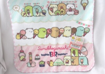 Baskin Robbins San-X Sumikko Gurashi Mini Handtuch Neu