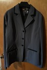 HR Farm Women's Competition Jacket Horse Riding  Show Coat Gray w Black  Size 8 — photo 1