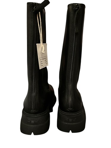 Ash Lennox Women's Black Leather Mid-Calf Boots Size 37/6.5 Women - Picture 3 of 6