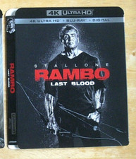 RAMBO LAST BLOOD, ROCKETMAN 4K Blu ray slipcover