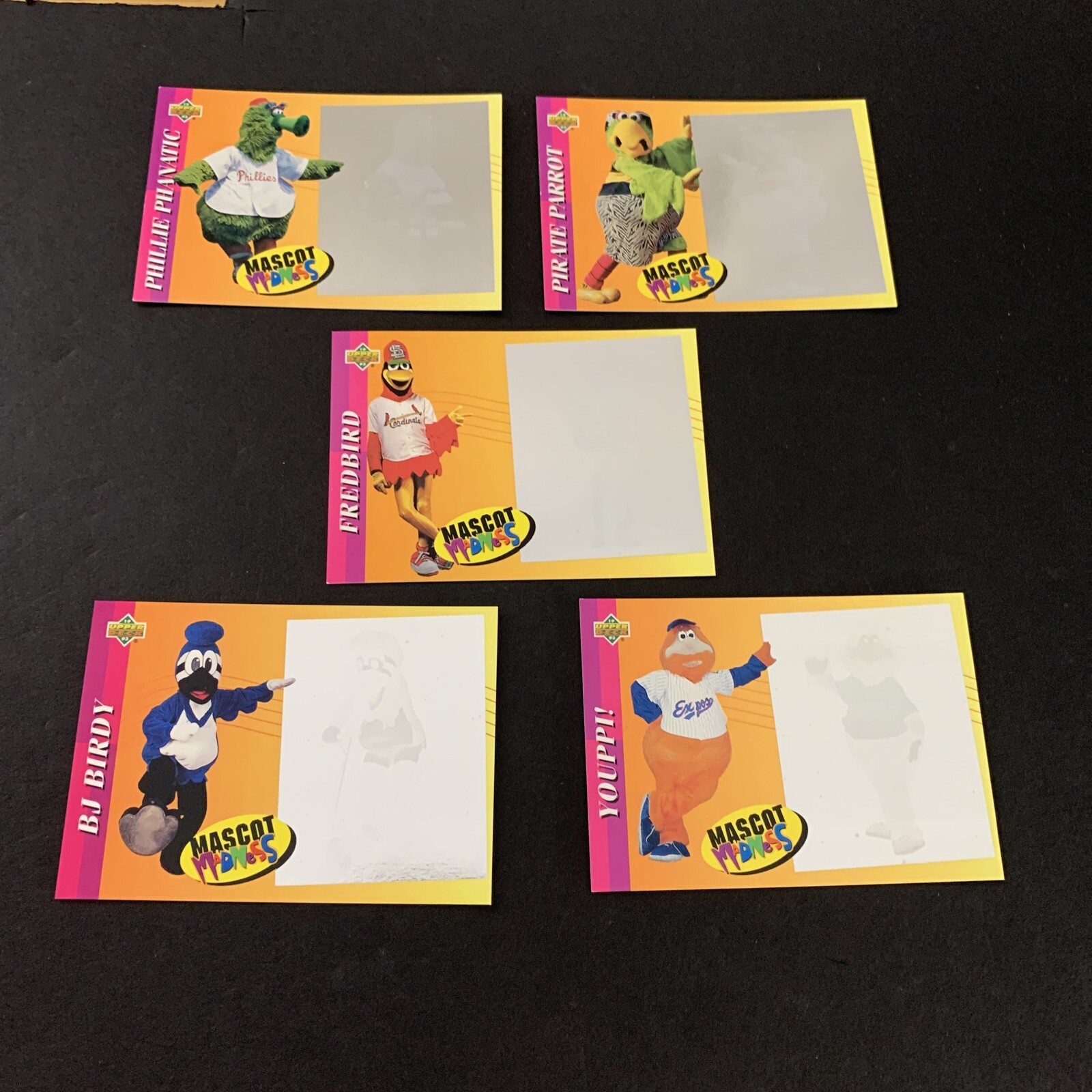 1993 UPPER DECK FUN PACK (5) CARD MASCOTS SET NM