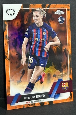 FOORION　フォーリオン　ロマンス畑　カード 2022-23 Topps Chrome Women UCL Barcelona RC Fridolina Rolfo Orange