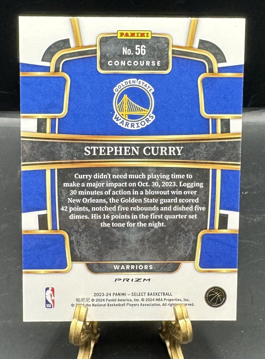 STEPHEN CURRY 2023-24 Select Blue Cracked Ice Prizm #56