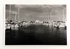 1990 Miami Florida Sunset Harbor Marina Yacht Club Boats Vintage Press Photo