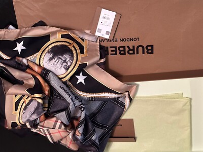 BURBERRY TB Print Latest MULTI COLOR SCARF BNWT+gift