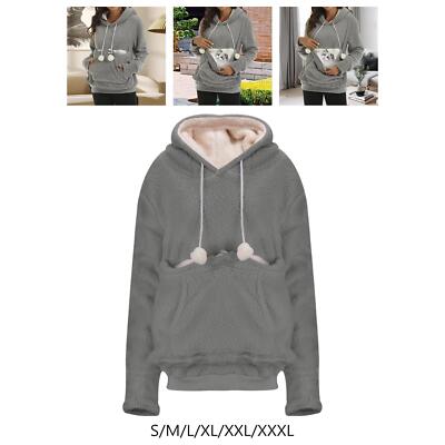 Haustier Hoodies Sweatshirt Kordelzug Hoodie Langarm Katze Hund Trage Big Pouch