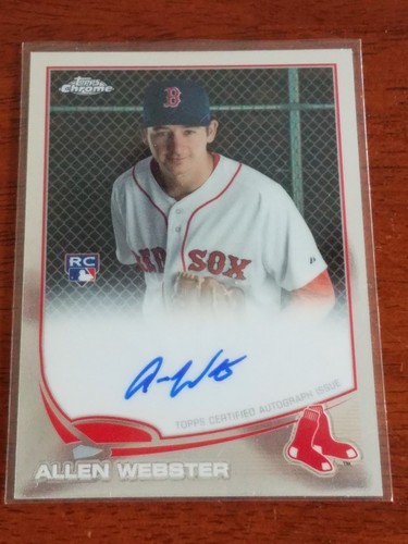 Allen Webster 2013 Topps Chrome Rookie Autographs #112