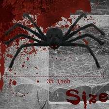 35" Giant Spider Halloween Indoor Outdoor Spooky Haunted House Party Decor Props