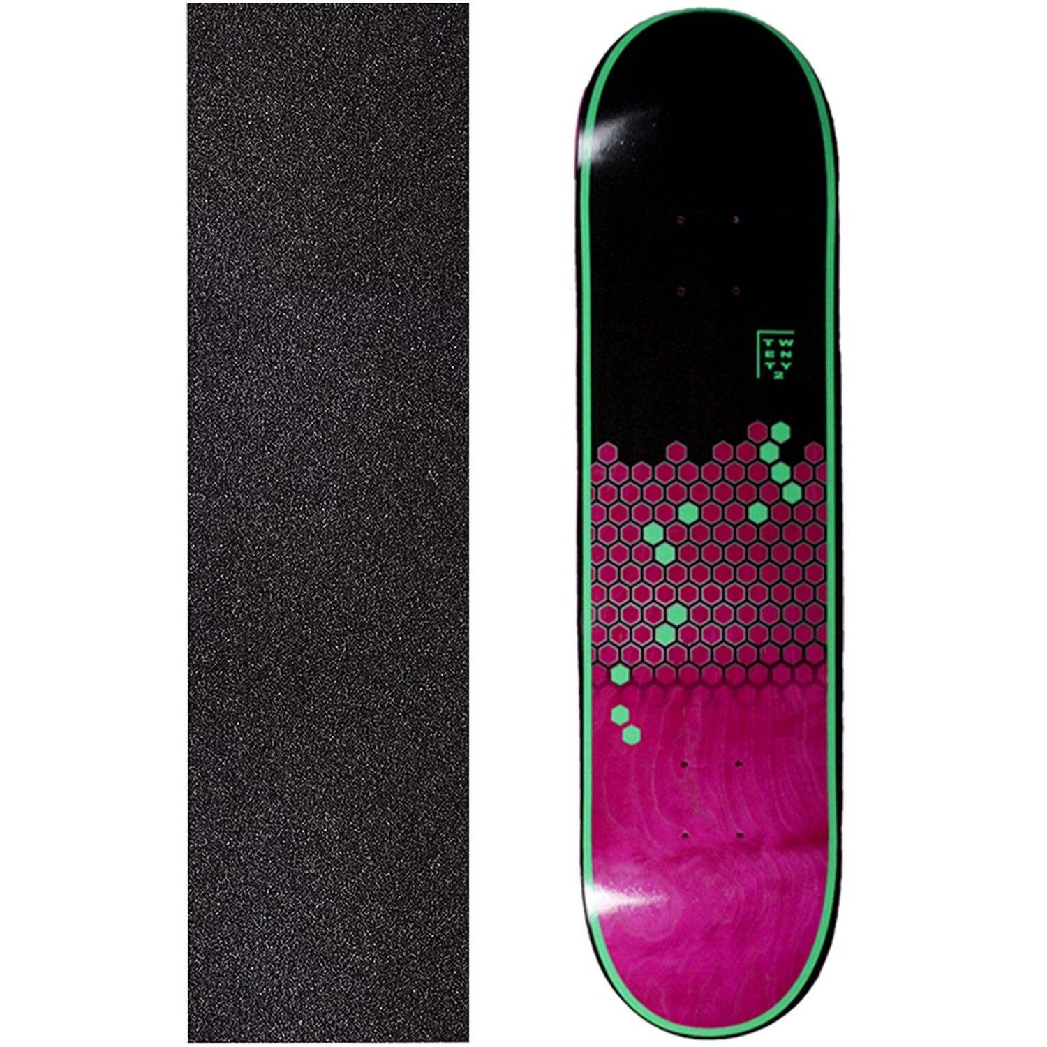S Twenty&mdash;two  8" Skateboard Deck  With Black Grip Tape