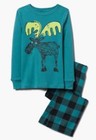 NWT GYMBOREE BOY MOOSE TWO-PIECE FLEECE GYMMIES PAJAMA PJ PJS 4 5 NEW